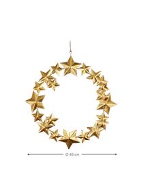 Decoratieve hangersset Stars, 2-delig, Gecoat metaal, Goudkleurig, Set met verschillende formaten