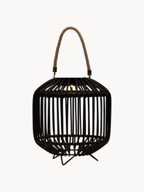 Outdoor solar lamp Sunshine Delight om op te hangen of te zetten, Lampenkap: polyrotan, Zwart, Ø 24 x H 26 cm