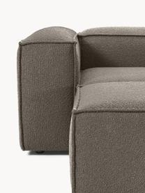 Modulares Sofa Lennon (4-Sitzer) aus Bouclé mit Hocker, Bezug: Bouclé (100 % Polyester) , Gestell: Massives Kiefernholz, Spe, Füße: Kunststoff Dieses Produkt, Bouclé Greige, B 327 x T 207 cm