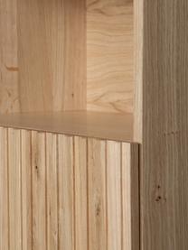 Dubový regál s úložným prostorem Gravure, Dubové dřevo, Š 100 cm, V 200 cm