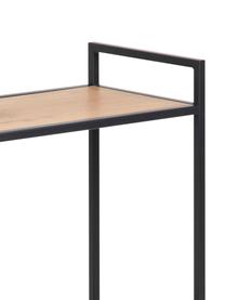 Camarera Seaford, Estantes: tablero de fibras de dens, Estructura: metal con pintura en polv, Madera, negro, An 60 x Al 75 cm