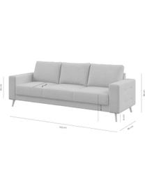 Sofa Fynn (3-osobowa), Tapicerka: 100% poliester z uczuciem, Stelaż: drewno liściaste, drewno , Nogi: drewno lakierowane Dzięki, Oliwkowy zielony, S 233 x G 86 cm