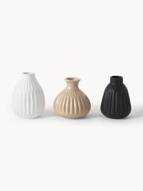Petits vases en porcelaine Palo, 3 élém., Porcelaine, Noir, beige, blanc, Lot de différentes tailles