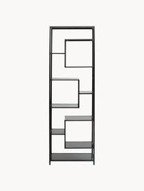 Hoge metalen wandrek Loft, Frame: gepoedercoat staal, Zwart, B 60 x H 195 cm