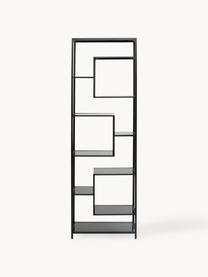 Hoge metalen wandrek Loft, Frame: gepoedercoat staal, Zwart, B 60 x H 195 cm