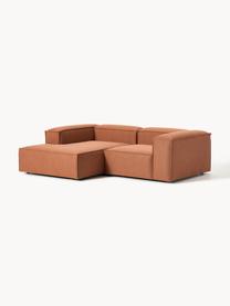 Modulares Ecksofa Lennon, Bezug: Polyester Der hochwertige, Gestell: Massives Kiefernholz, Spe, Füße: Kunststoff Die Füße befin, Webstoff Terrakotta, B 238 x T 180 cm, Eckteil links