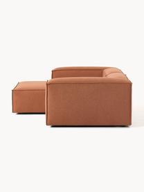 Modulares Ecksofa Lennon, Bezug: Polyester Der hochwertige, Gestell: Massives Kiefernholz, Spe, Füße: Kunststoff Die Füße befin, Webstoff Terrakotta, B 238 x T 180 cm, Eckteil links