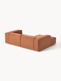 Modulares Ecksofa Lennon, Bezug: Polyester Der hochwertige, Gestell: Massives Kiefernholz, Spe, Füße: Kunststoff Die Füße befin, Webstoff Terrakotta, B 238 x T 180 cm, Eckteil links