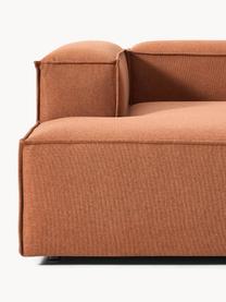 Modulares Ecksofa Lennon, Bezug: Polyester Der hochwertige, Gestell: Massives Kiefernholz, Spe, Füße: Kunststoff Die Füße befin, Webstoff Terrakotta, B 238 x T 180 cm, Eckteil links