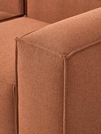 Modulares Ecksofa Lennon, Bezug: Polyester Der hochwertige, Gestell: Massives Kiefernholz, Spe, Füße: Kunststoff Die Füße befin, Webstoff Terrakotta, B 238 x T 180 cm, Eckteil links