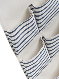 Hangende kastorganizer Stripes met 8 vakken, Organizer: 20% polyester, 80% katoen, Stang: hout, Wit, grijs, 35 x 60 cm