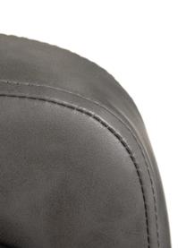 Fotel wypoczynkowy ze sztucznej skóry z metalową ramą Arms, Tapicerka: sztuczna skóra, Stelaż: drewno warstwowe, Szary, S 57 x G 76 cm