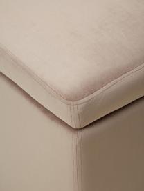 Samt-Hocker Winou mit Stauraum, Bezug: Samt (Polyester) Der hoch, Korpus: Sperrholz, Metall, Samt Beige, B 50 x H 48 cm