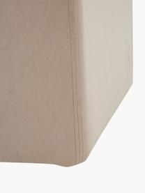 Fluwelen poef Winou met opbergruimte in taupe, Bekleding: fluweel (polyester), Frame: multiplex, metaal, Fluweel taupe, B 50 x H 48 cm