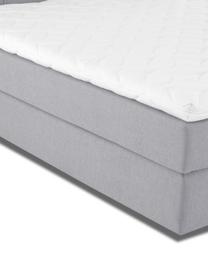 Letto boxspring premium Eliza, Materasso: a molle insacchettate a 7, Piedini: legno di faggio massiccio, Grigio, 200 x 200