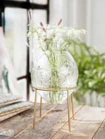 Vase en verre sur pieds Ronda, Couleur dorée, transparent