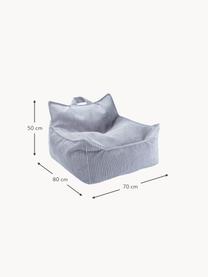 Pouf a sacco per bambini in velluto a coste Sugar, Rivestimento: velluto a coste (100% pol, Interno: 100% fibra non tessuta, Velluto a coste lavanda, Larg. 70 x Prof. 80 cm