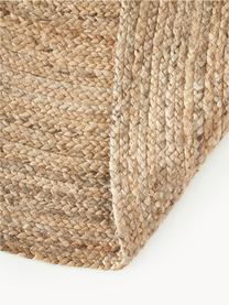 Runder Jute-Teppich Sharmila, handgefertigt, 100 % Jute, Braun, Ø 100 cm (Grösse XS)