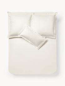 Sábana encimera de satén Premium, Blanco crema, Cama 90 cm (180 x 280 cm)