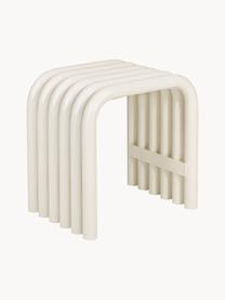 Tabouret Nokk, Acier, revêtement par poudre, Blanc crème, larg. 43 x haut. 43 cm