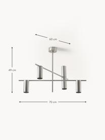 Lampada da soffitto Cassandra, Argentato, Larg. 70 x Alt. 49 cm