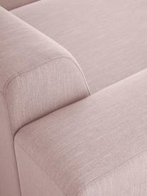 Canapé d'angle 4 places Melva, Tissu rose pâle, larg. 319 x prof. 196 cm, méridienne à droite