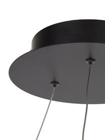 Lampada a sospensione a LED Jay, Baldacchino: Alluminio verniciato a po, Paralume: Alluminio verniciato a po, Baldacchino: nero opaco paralume: nero opaco cavo: argento, Ø 60 x Alt. 150 cm