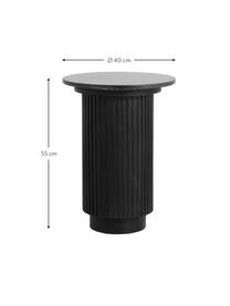 Table d'appoint ronde avec plateau en marbre Erie, Noir, Ø 40 x haut. 55 cm