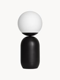 Petite lampe à poser Notti, Blanc, noir, Ø 15 x haut. 35 cm