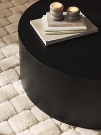 Table basse ronde en bois Dan, MDF avec placage en frêne, Noir, Ø 80 x haut. 30 cm