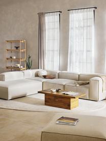 Modulares XL-Ecksofa Lennon aus Leinen-Mix, Bezug: 50 % Viskose, 25 % Leinen, Gestell: Fichtenholz, Sperrholz, m, Füße: Kunststoff Dieses Produkt, Leinen-Mix Beige, B 329 x T 269 cm, Eckteil links