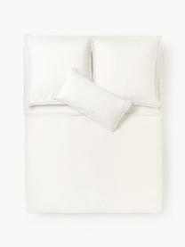 Drap plat en coton Adoria, Blanc, larg. 240 x long. 280 cm