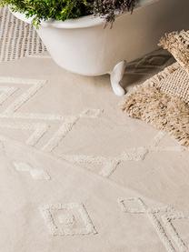 Teppich Canvas mit getufteter Verzierung, 100% Baumwolle, Gebrochenes Weiss, B 200 x L 300 cm (Grösse L)