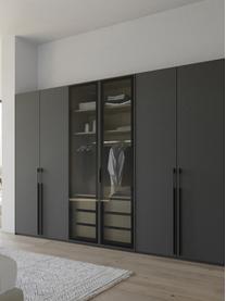 Drehtürenschrank Skat Shine mit beleuchteten Glastüren, Griffe: Metall, beschichtet, Anthrazit, B 301 x H 235 cm