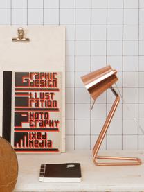 Lámpara de escritorio Zet, Pantalla: metal pintado, Cable: plástico, Bronce, An 16 x Al 35 cm