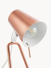 Bureaulamp Zet, Lampenkap: gelakt metaal, Lampvoet: gelakt metaal, Koperkleurig, B 16 x H 35 cm