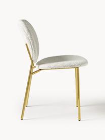 Buklé stoličky Ulrica, 2 ks, Buklé lomená biela, odtiene zlatej, Š 47 x H 61 cm
