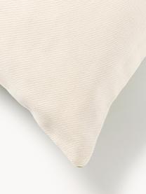 Seiden-Kissenhülle Silky mit abstraktem Muster, Vorderseite: 100 % Seide, Rückseite: 100 % Baumwolle, Grün, Dunkelblau, Off White, B 40 x L 60 cm