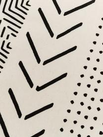 Kissenhülle Hekli mit grafischem Muster, Webart: Panama, Ecru, Schwarz, 40 x 40 cm