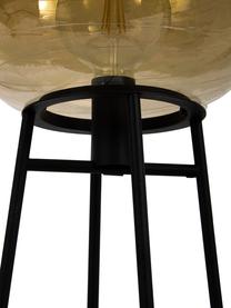 Lampadaire en verre Lantaren, Couleur ambrée, noir