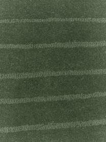 Rond wollen vloerkleed Mason, handgetuft, Bovenzijde: 100% wol, Onderzijde: 100% katoen Bij wollen vl, Donkergroen, Ø 120 cm (maat S)