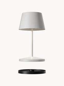 Lampada da esterno portatile a LED con luce regolabile Seoul, Lampada: alluminio rivestito, Bianco opaco, Ø 11 x Alt. 20 cm