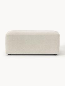 Pouf XL Melva, larg 116 x prof. 42 cm, Tissu beige clair, larg. 116 x prof. 42 cm