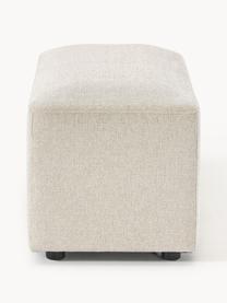 Pouf XL Melva, larg 116 x prof. 42 cm, Tissu beige clair, larg. 116 x prof. 42 cm