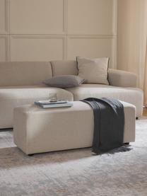 Pouf XL Melva, larg 116 x prof. 42 cm, Tissu beige clair, larg. 116 x prof. 42 cm