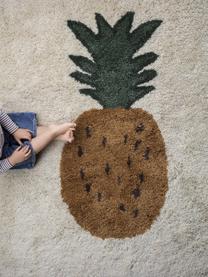 Tapis en laine tufté à la main Fruiticana, Motif ananas, larg. 80 x long. 120 cm (taille XS)