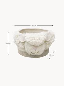 Opbergmand Sheep, Mand: 100% wol, Lichtbeige tinten, B 30 x H 27 cm