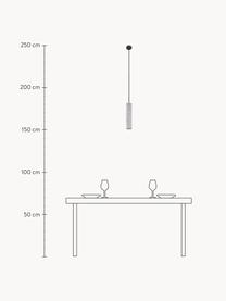 Lámpara de techo pequeña de cemento Fadre, Pantalla: cemento, Anclaje: acero recubierto, Cable: plástico, Gris claro, Ø 7 x Al 30 cm