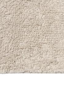 Handgetufteter Baumwollläufer Daya mit Fransen, Hellbeige, B 80 x L 200 cm