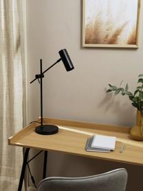 Bureaulamp Cassandra, Lampenkap: gepoedercoat metaal, Lampvoet: gepoedercoat metaal, Zwart, B 47 x H 55 cm